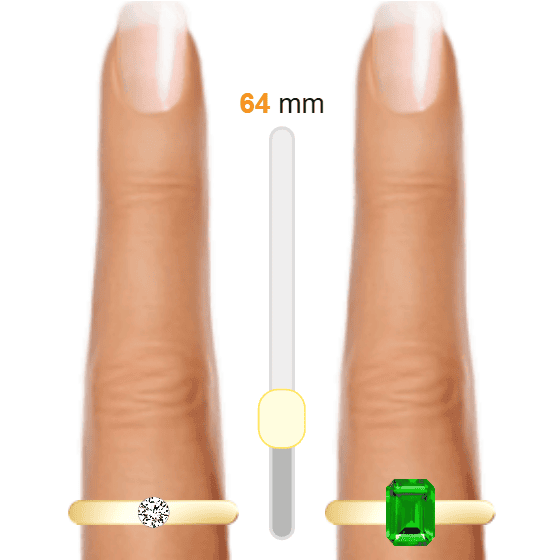White 0.15ct round-cut Diamond vs Green 1ct emerald-cut Emerald