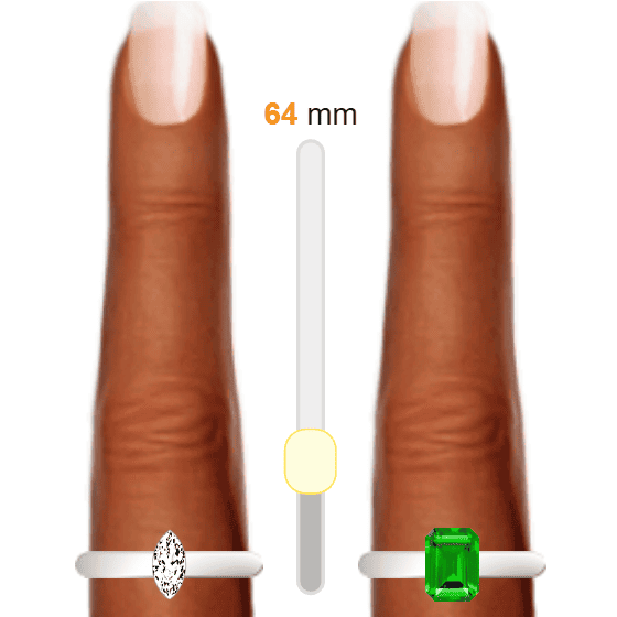 White 0.3ct marquise-cut Diamond vs Green 1ct emerald-cut Emerald