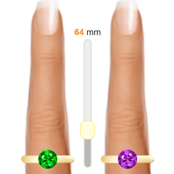 Green 1ct round-cut Emerald vs Violet 1ct round-cut Amethyst