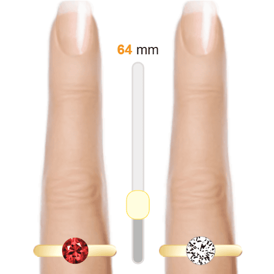 Red 1ct round-cut Ruby vs White 1ct round-cut Diamond