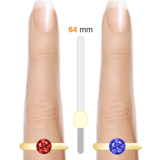 Red 1ct round-cut Ruby vs Blue 1ct round-cut Tanzanite