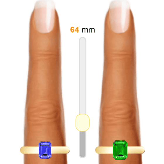 Blue 1ct emerald-cut Sapphire vs Green 1ct emerald-cut Emerald