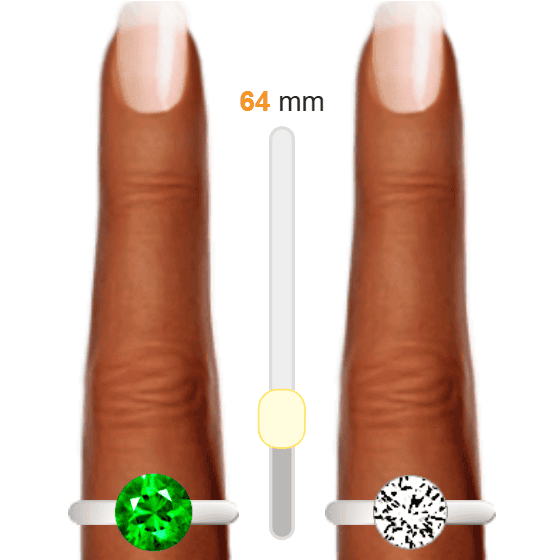 Green 2ct round-cut Emerald vs White 2ct round-cut Diamond