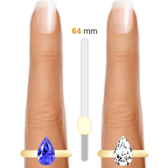 Blue 2ct pear-cut Sapphire vs White 2ct pear-cut Diamond