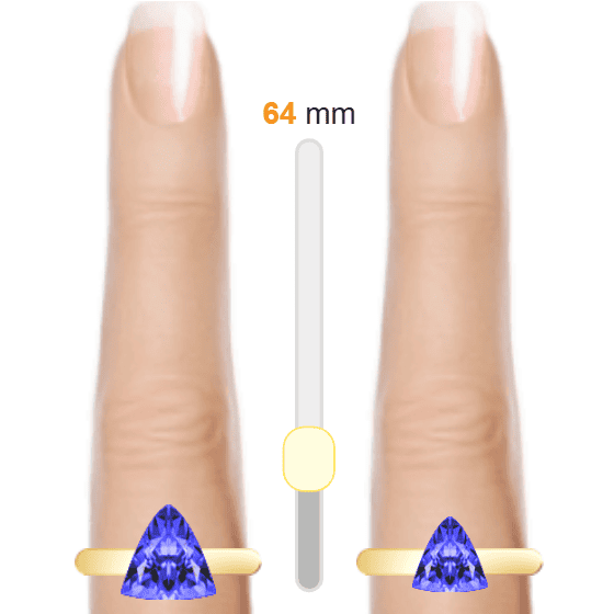 Blue 2ct trillion-cut Tanzanite vs Blue 1ct trillion-cut Tanzanite