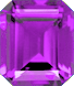 Actual size of 7ct Tourmaline (emerald cut, 12&times;9mm, Violet color)