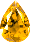 Actual size of 1ct Quartz (pear cut, 6.86&times;6.86mm, Orange color)