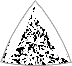 Actual size of 2ct Diamond (trillion cut, 9.75&times;9.75mm, White color)